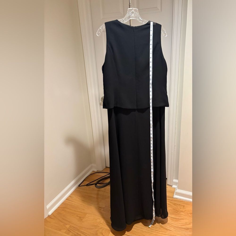 Karen Miller New York Black Sleeveless Evening Gown Size 14 - Picture 8 of 13